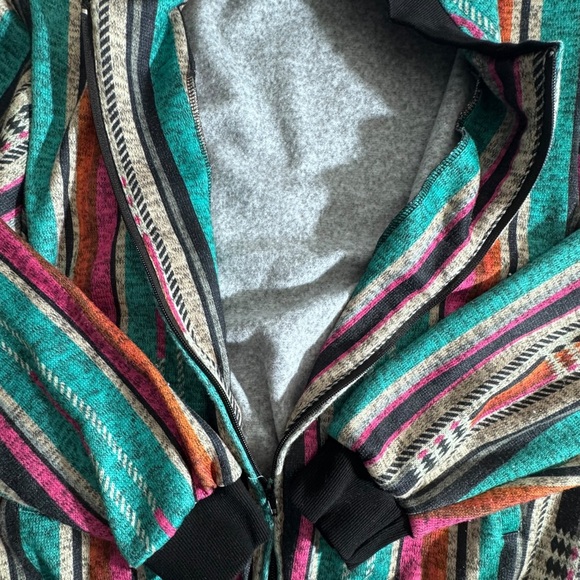 Like New- Colorful Striped Western Bomber Jacket - Picture 4 of 6
